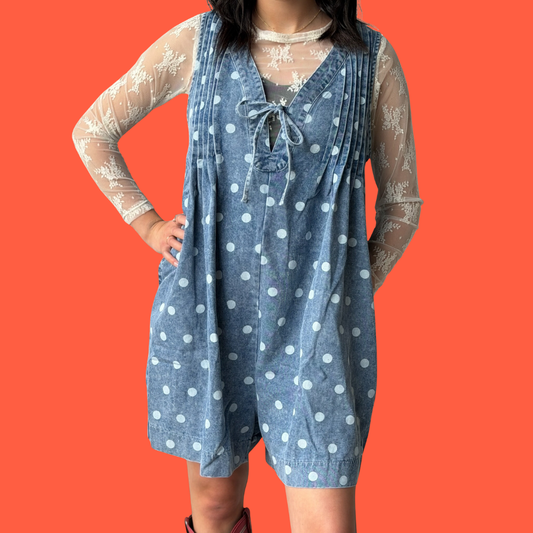🩵 The Darling Dot Romper